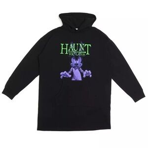 Disney Parks Authentic Minnie Haunt You Later Sweatshirt Hoodie Dress Tunic M